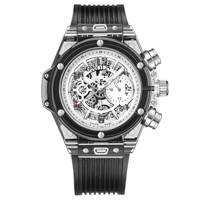 ONOLA Watch Transparent Quartz 30M Luminous
