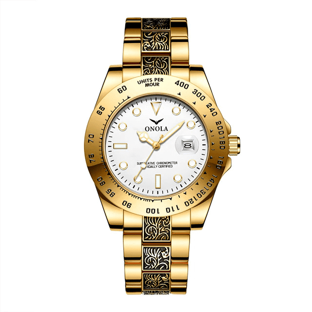 ONOLA Watch Unique Carved Quartz 30M Waterproof