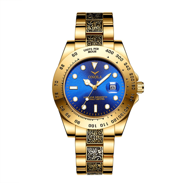ONOLA Watch Unique Carved Quartz 30M Waterproof