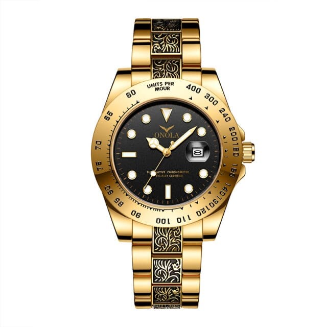ONOLA Watch Unique Carved Quartz 30M Waterproof