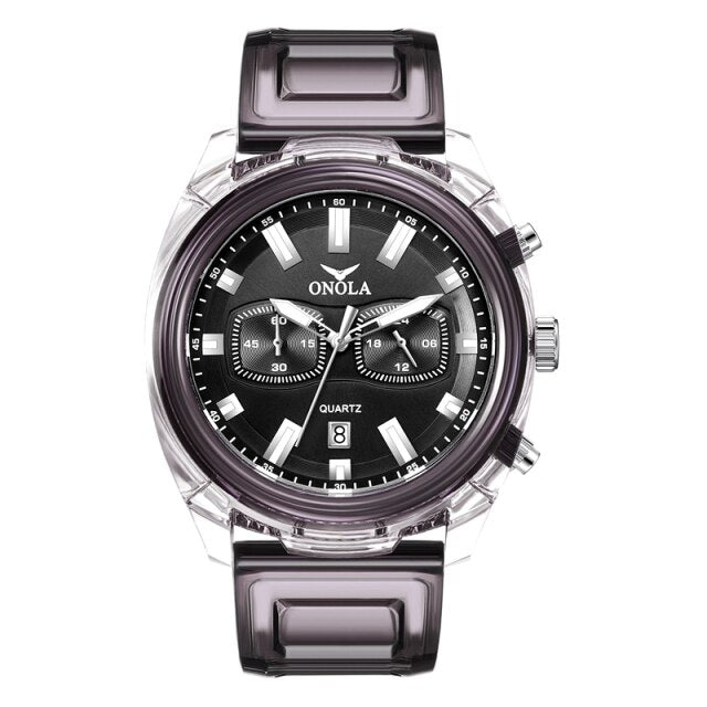 ONOLA Watch Transparent Fashion Quartz 30M Waterproof